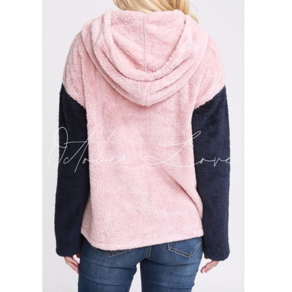 New PLUS Soft and Warm Hoodies in Pink/Blue - Picture 4 of 5